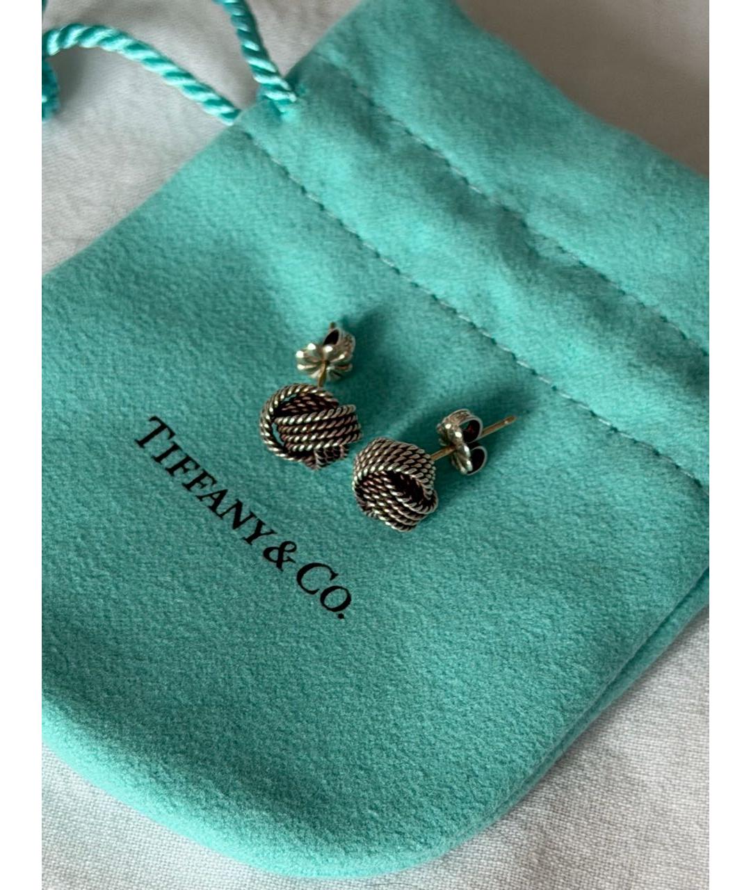TIFFANY&CO Серые серебряные серьги, фото 5