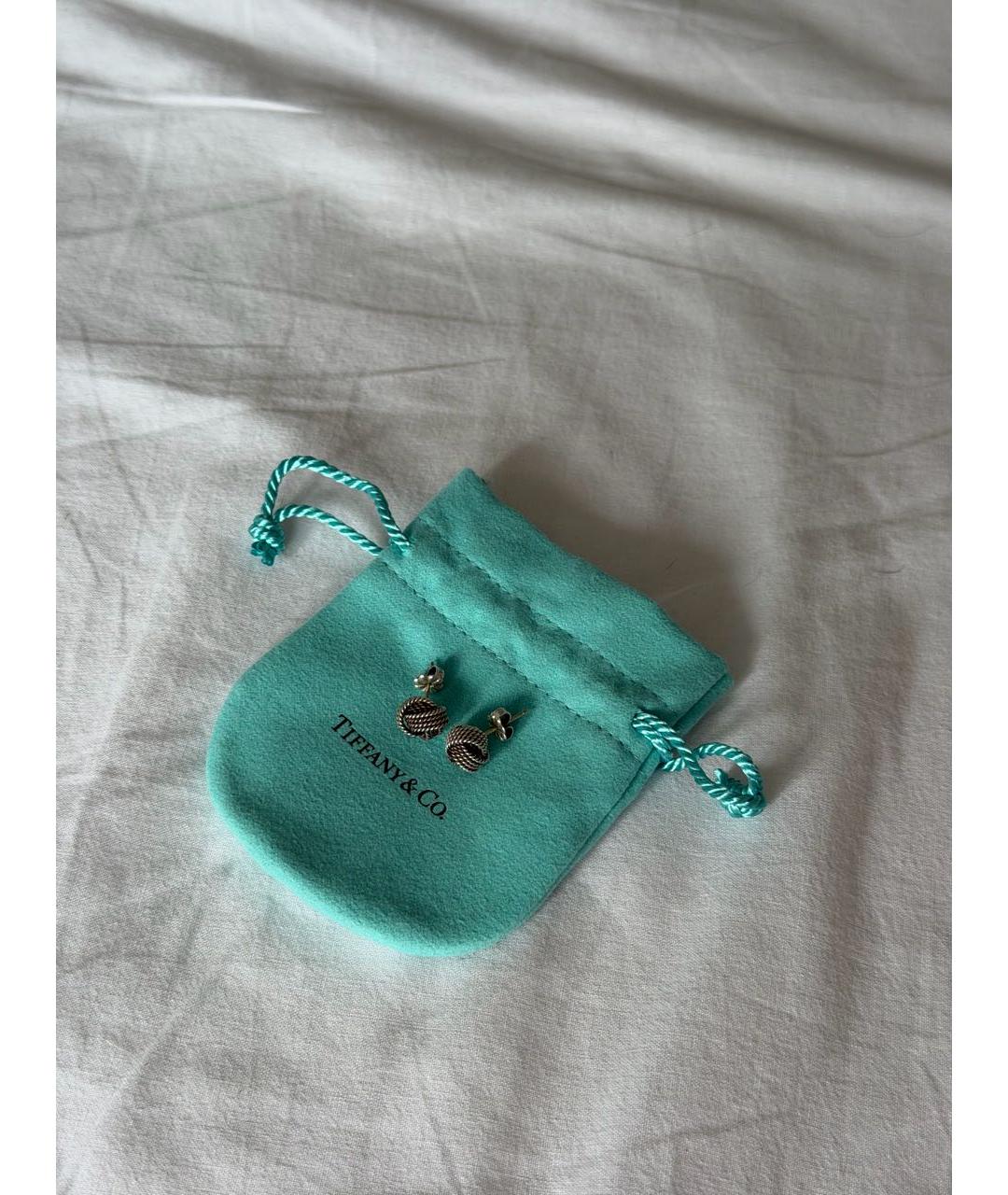 TIFFANY&CO Серые серебряные серьги, фото 2
