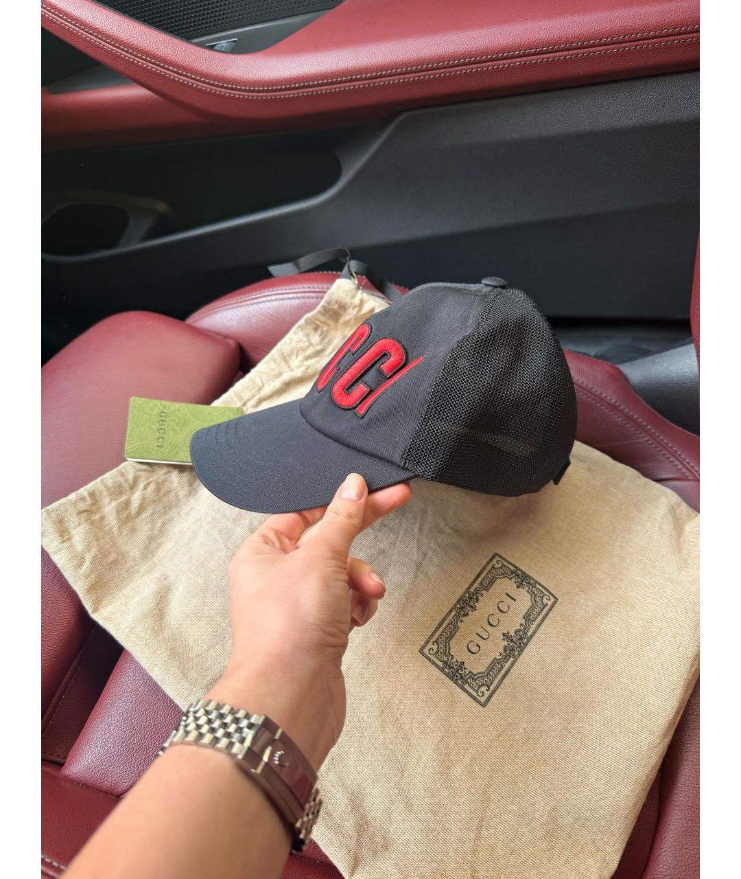 GUCCI Черная кепка, фото 8