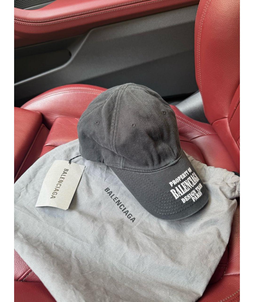 BALENCIAGA Серая хлопковая кепка, фото 7