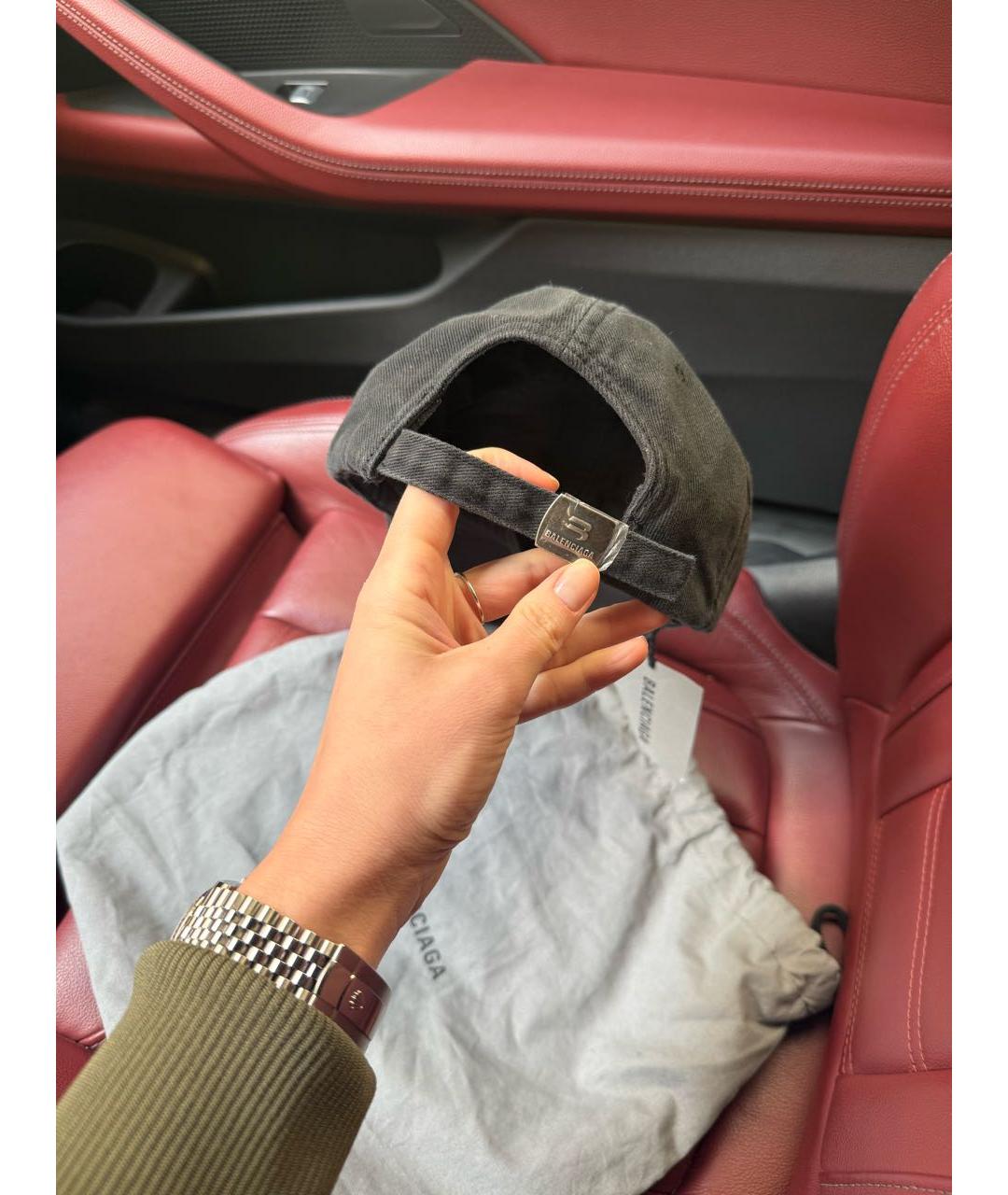 BALENCIAGA Серая хлопковая кепка, фото 4