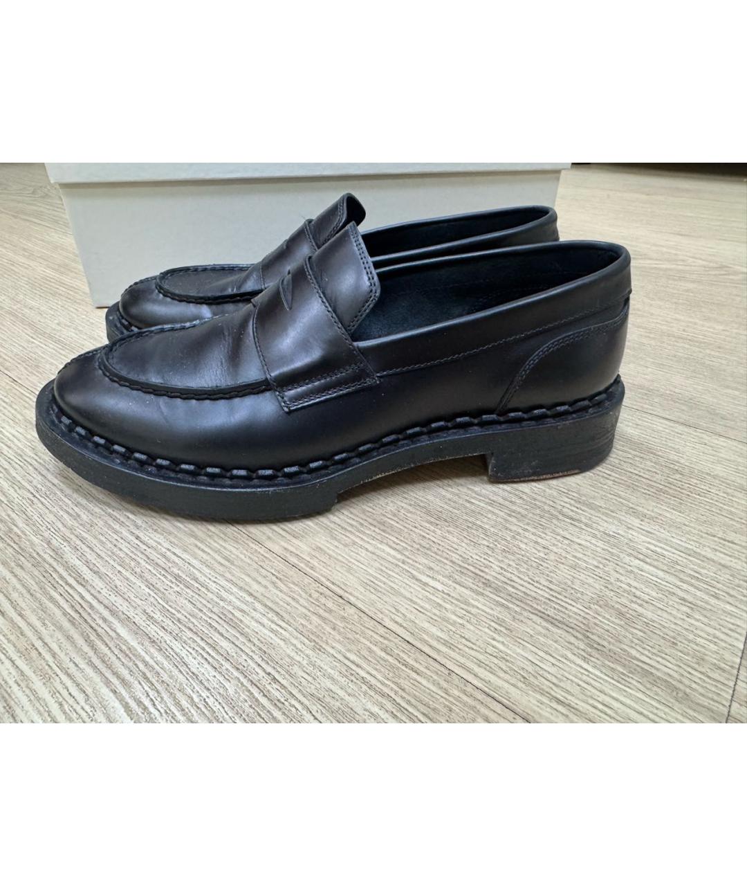 SANTONI Черные лоферы из лакированной кожи, фото 2