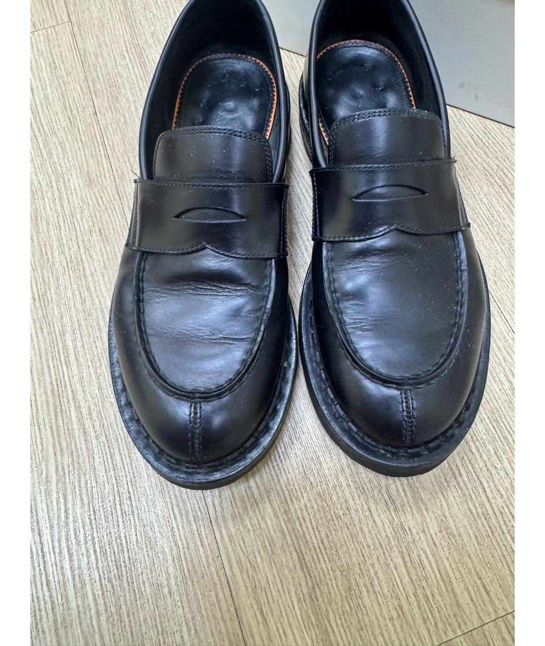 SANTONI Черные лоферы из лакированной кожи, фото 9