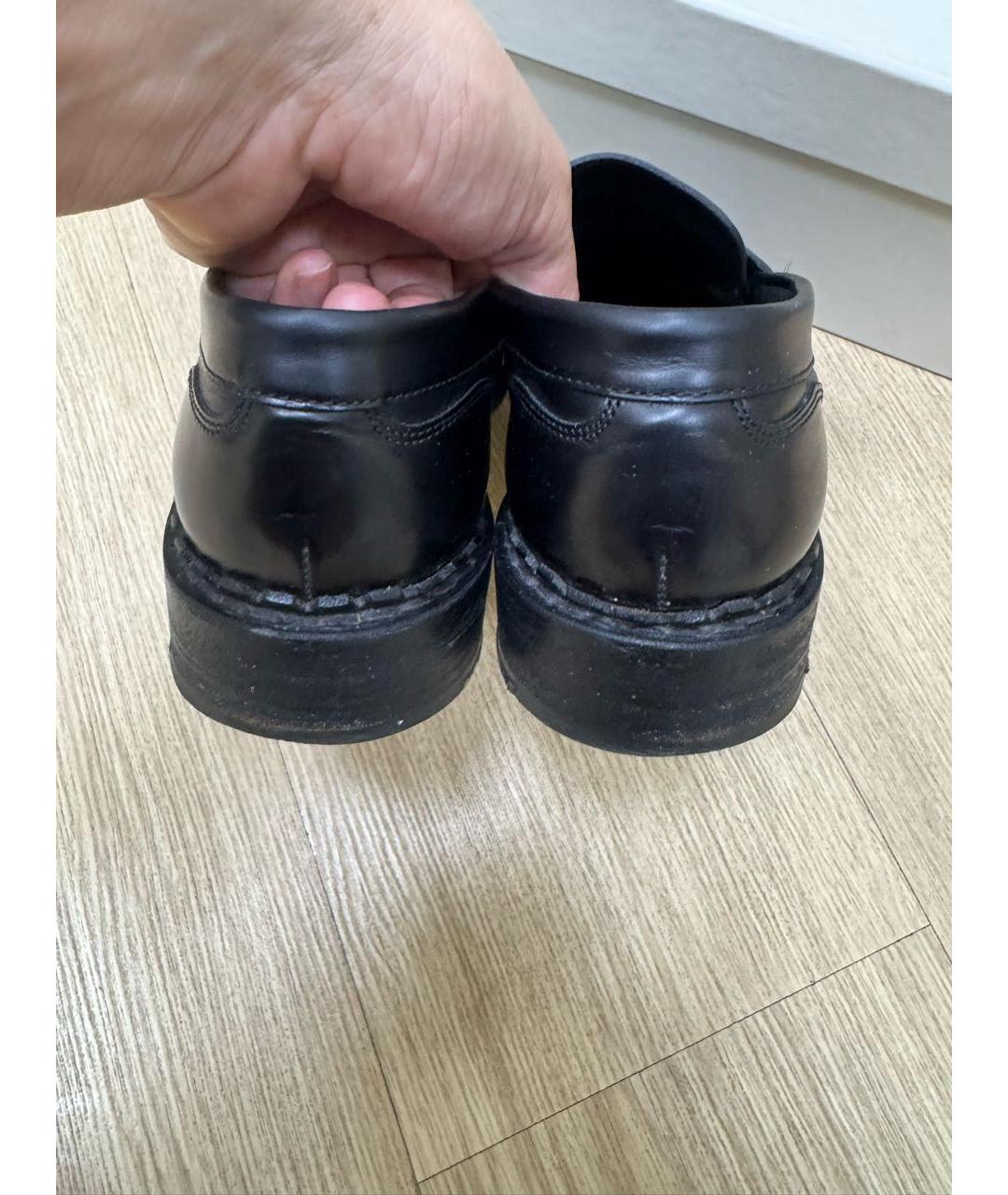 SANTONI Черные лоферы из лакированной кожи, фото 4