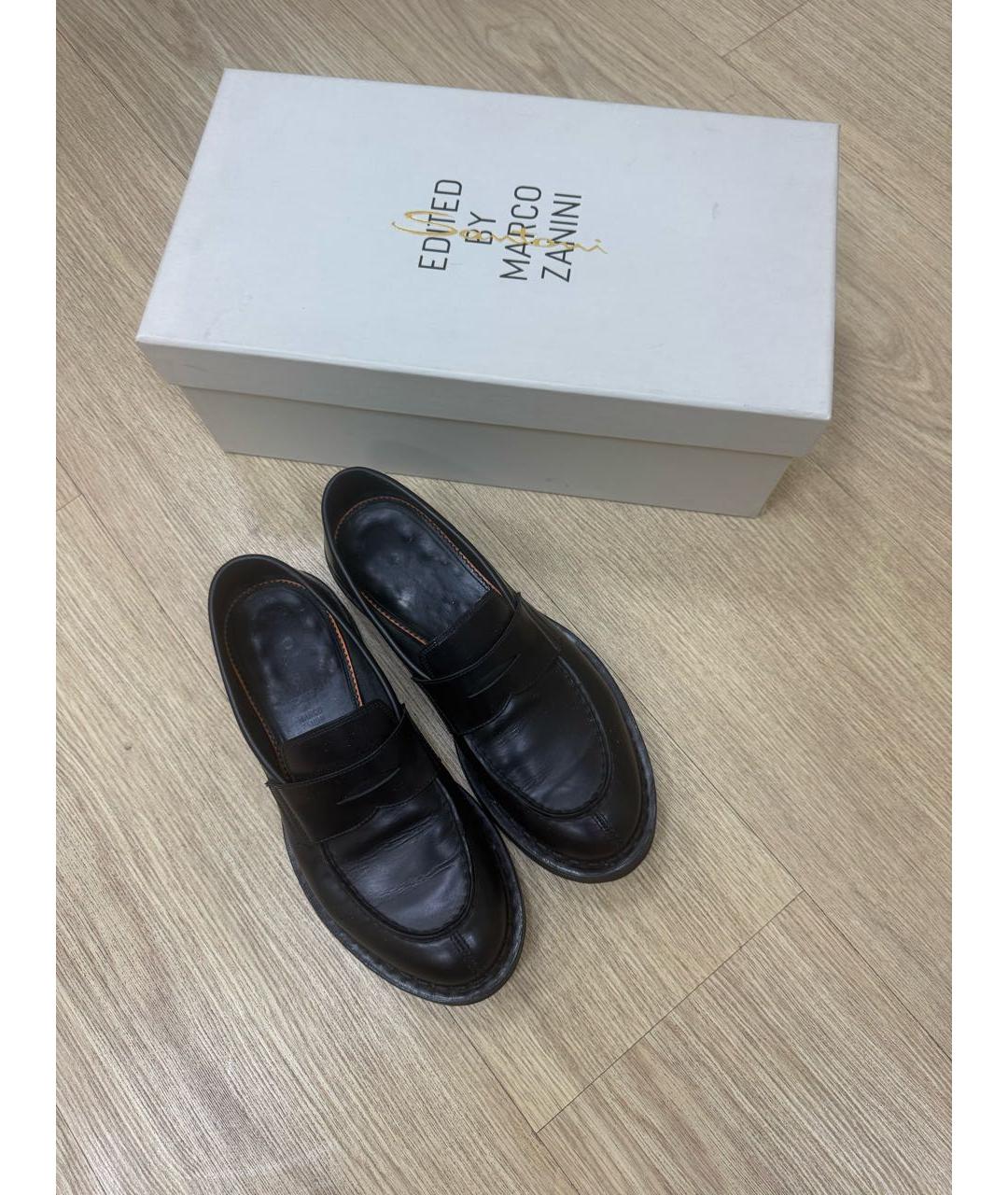 SANTONI Черные лоферы из лакированной кожи, фото 7