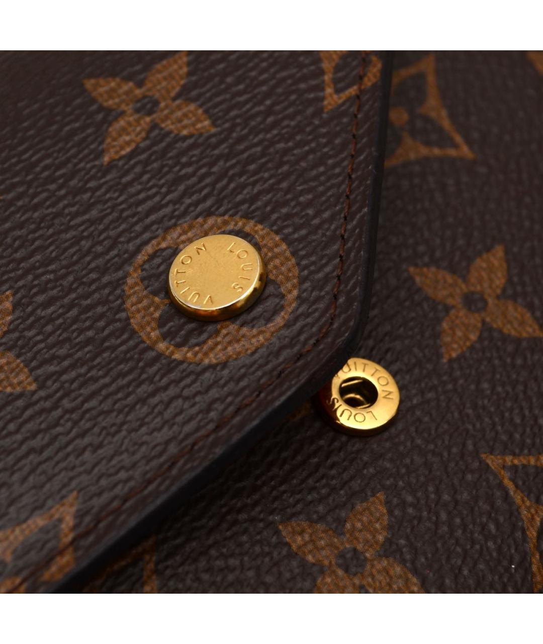 LOUIS VUITTON Коричневый кожаный кошелек, фото 6