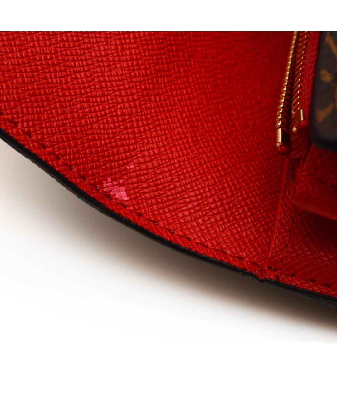 LOUIS VUITTON Коричневый кожаный кошелек, фото 7