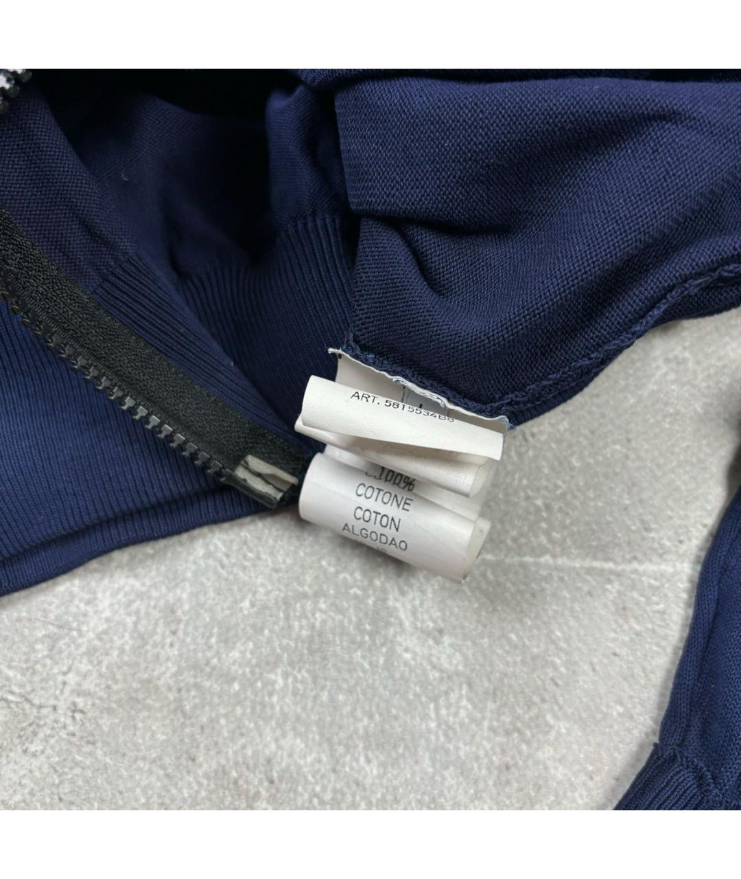 STONE ISLAND Темно-синий хлопковый джемпер / свитер, фото 6