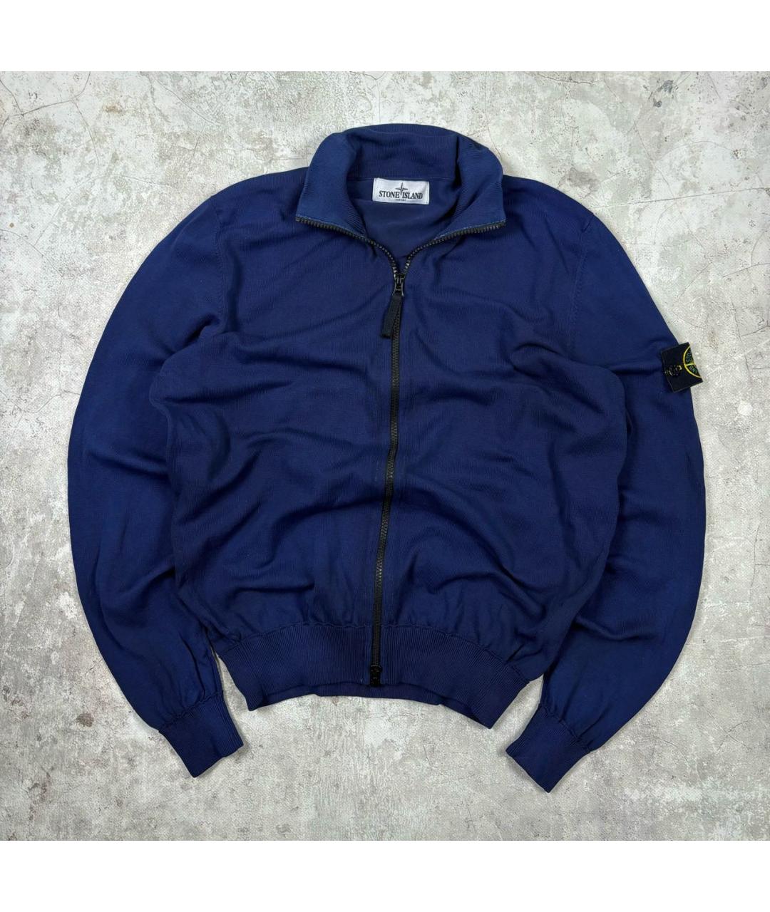 STONE ISLAND Темно-синий хлопковый джемпер / свитер, фото 7