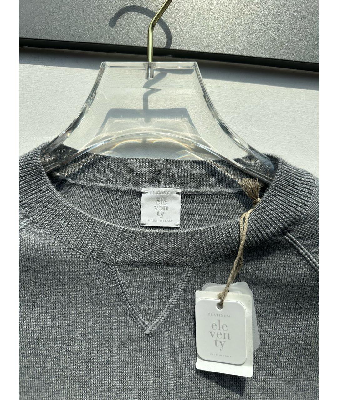 ELEVENTY Серый шерстяной джемпер / свитер, фото 4