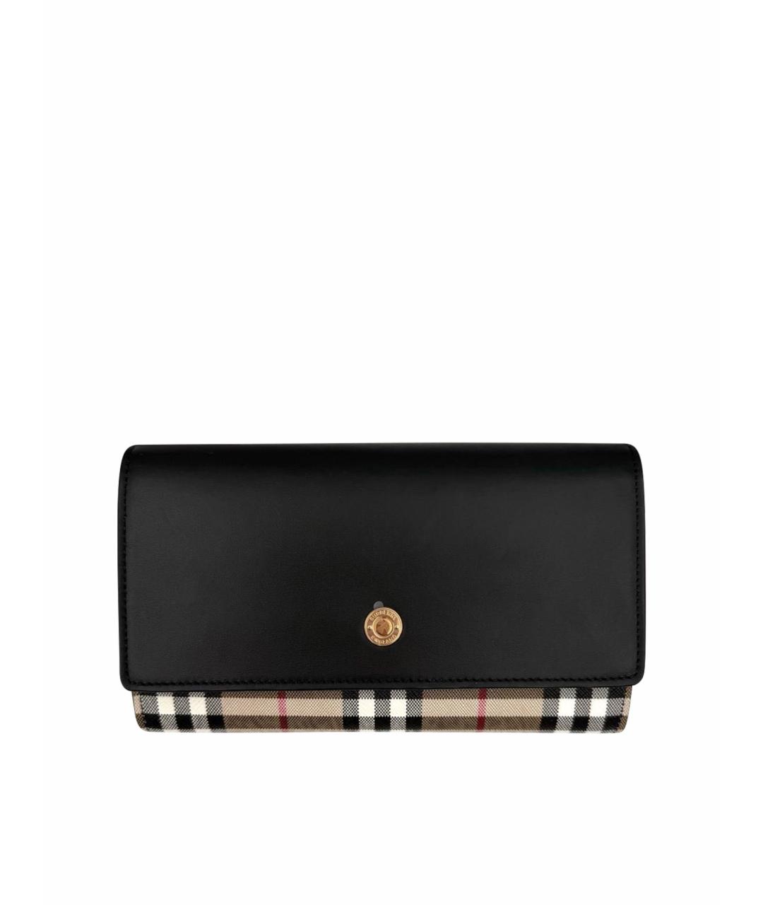 BURBERRY Черная кожаная сумка через плечо, фото 1