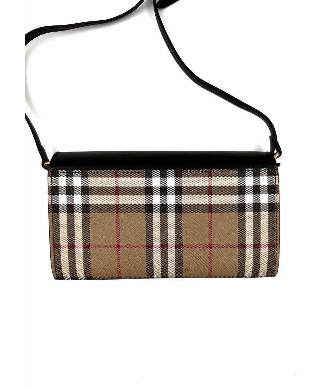 BURBERRY Черная кожаная сумка через плечо, фото 2