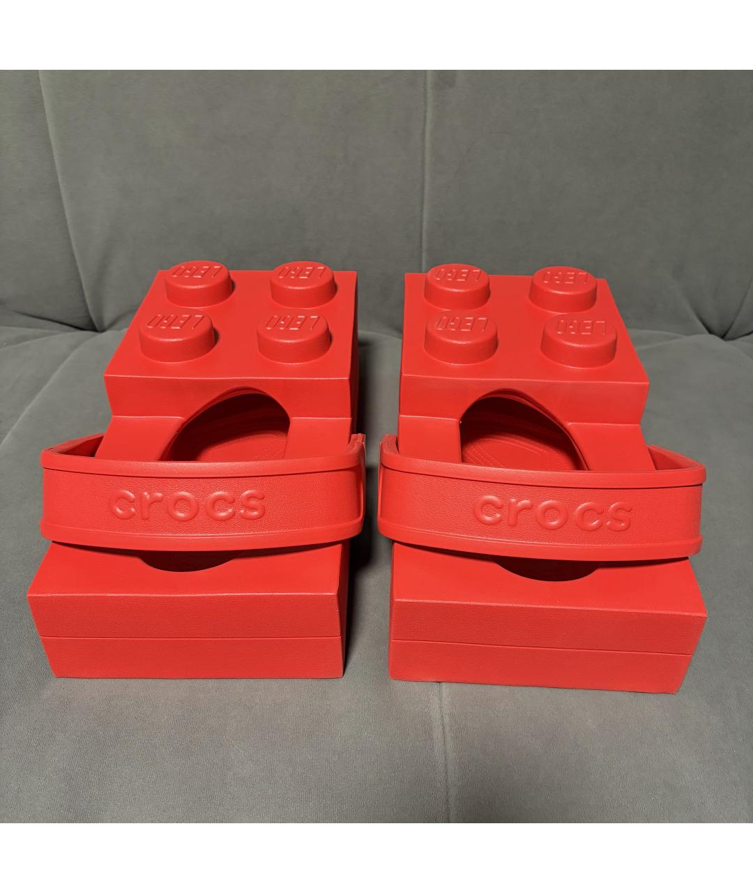 CROCS Красные шлепанцы, фото 6