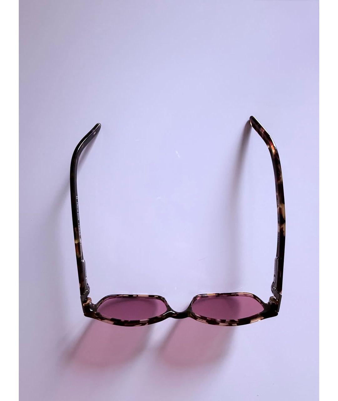 GUCCI Коричневые пластиковые солнцезащитные очки, фото 5