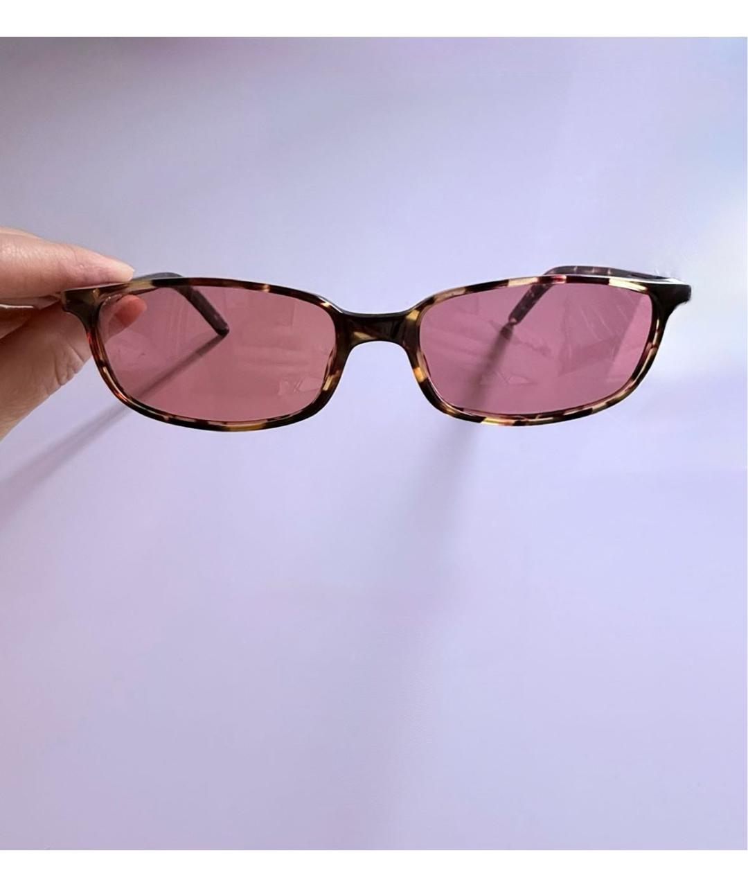 GUCCI Коричневые пластиковые солнцезащитные очки, фото 2