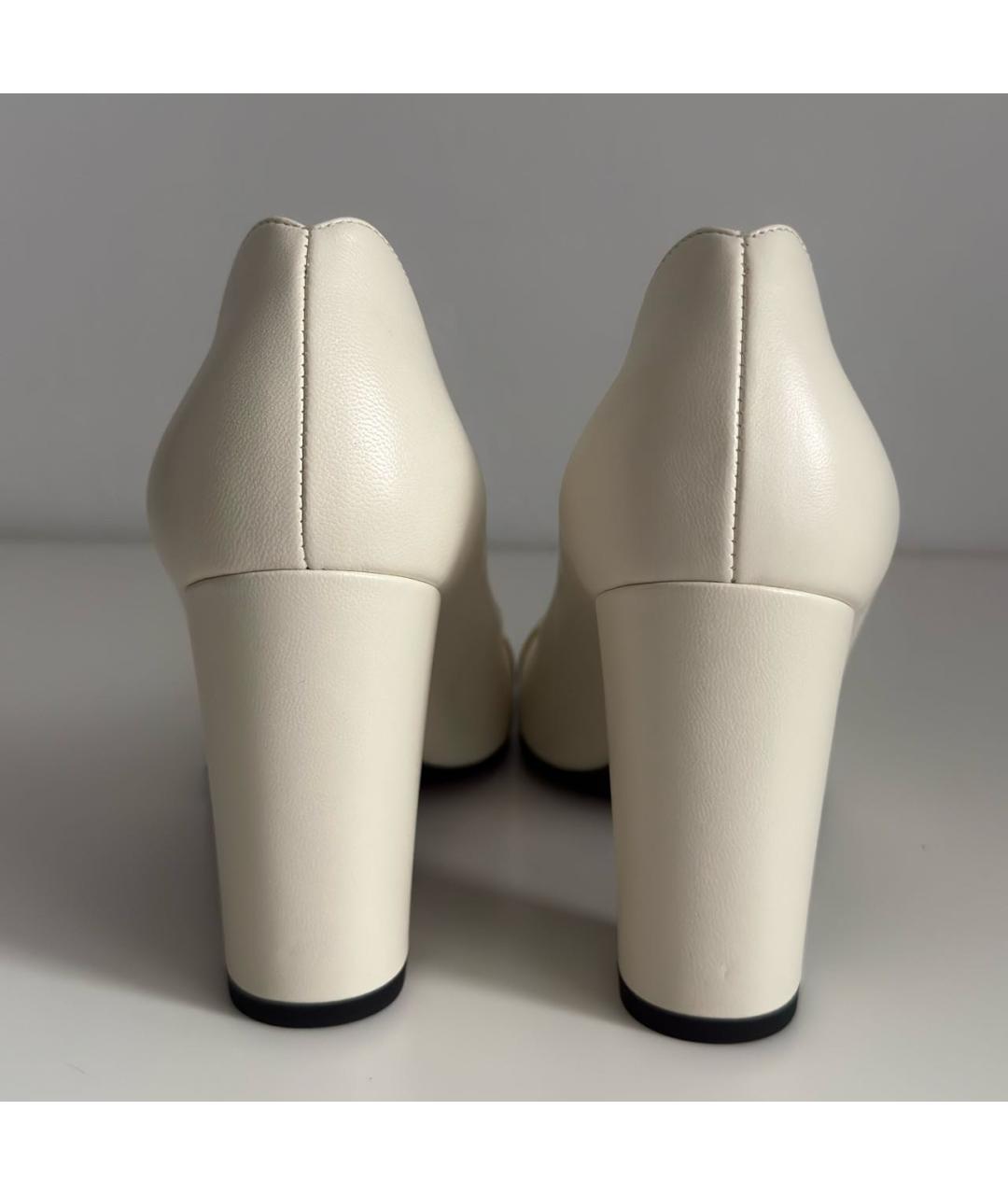 CHANEL Бежевые кожаные туфли, фото 4