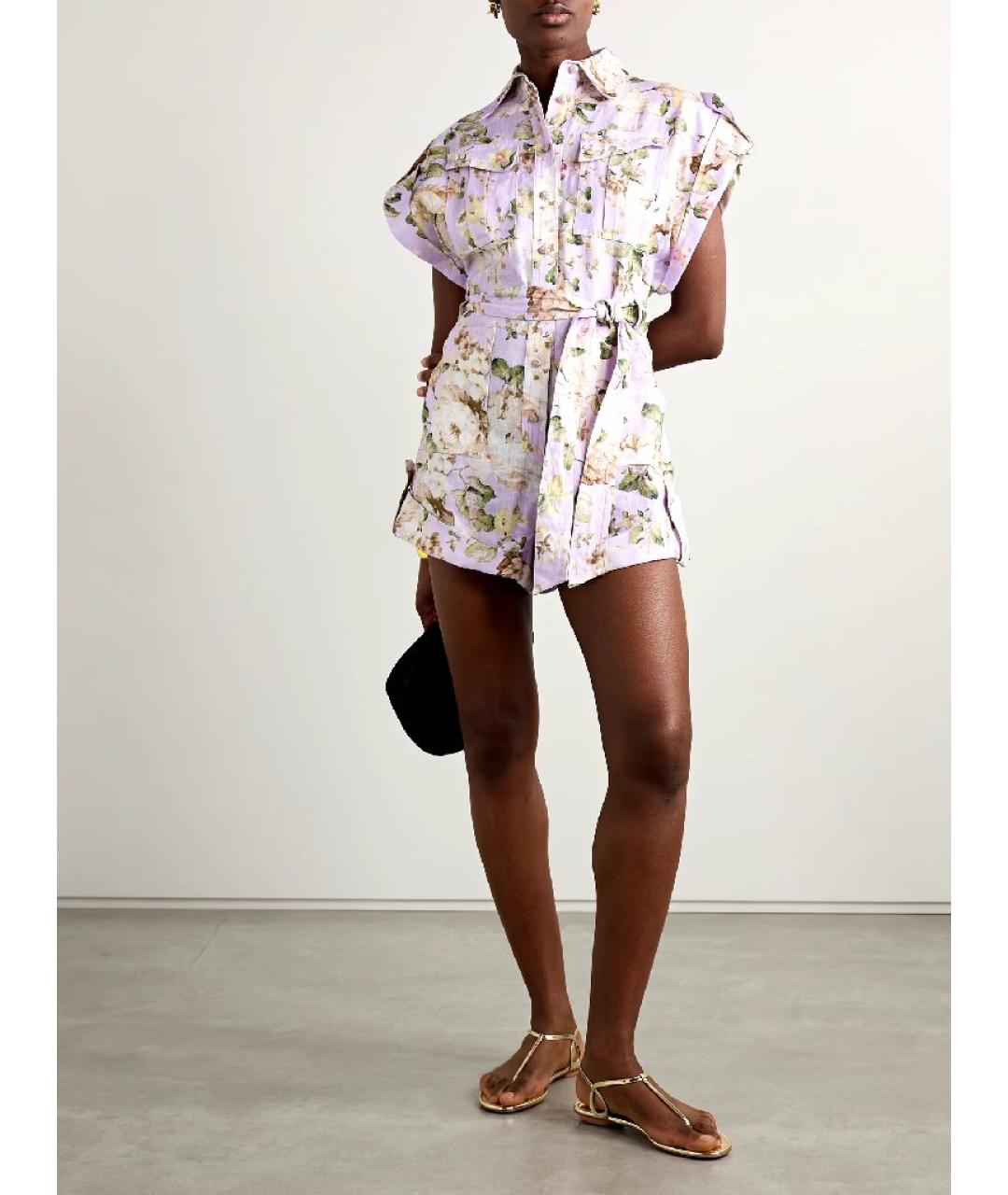 ZIMMERMANN Мульти льняной комбинезон, фото 5