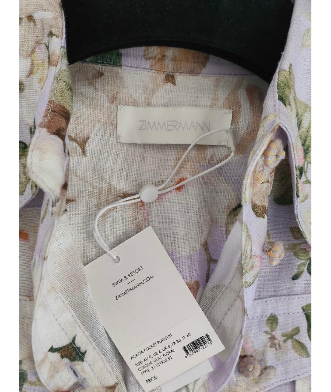 ZIMMERMANN Мульти льняной комбинезон, фото 3