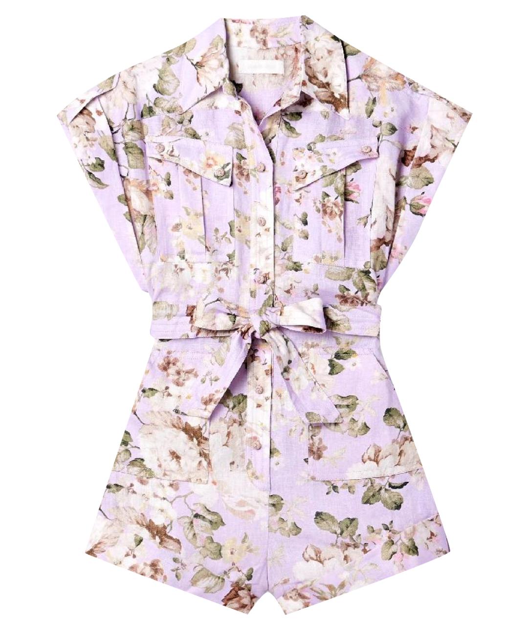 ZIMMERMANN Мульти льняной комбинезон, фото 1