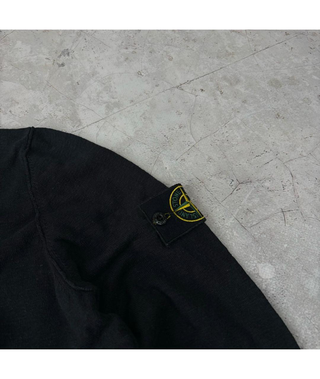 STONE ISLAND Черный хлопковый джемпер / свитер, фото 4