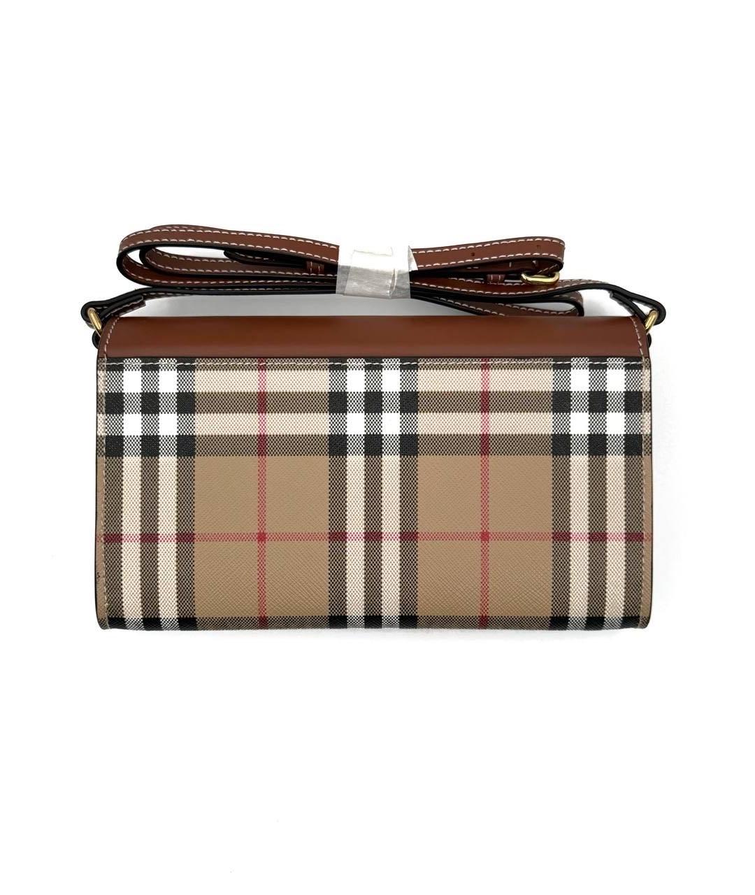 BURBERRY Коричневая кожаная сумка через плечо, фото 2