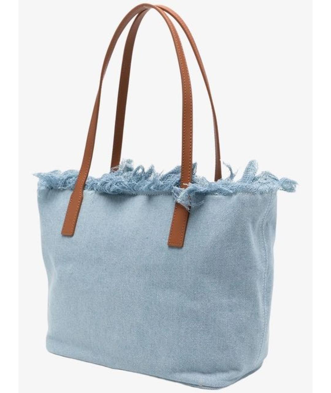 MC2 SAINT BARTH Голубая тканевая пляжная сумка, фото 2