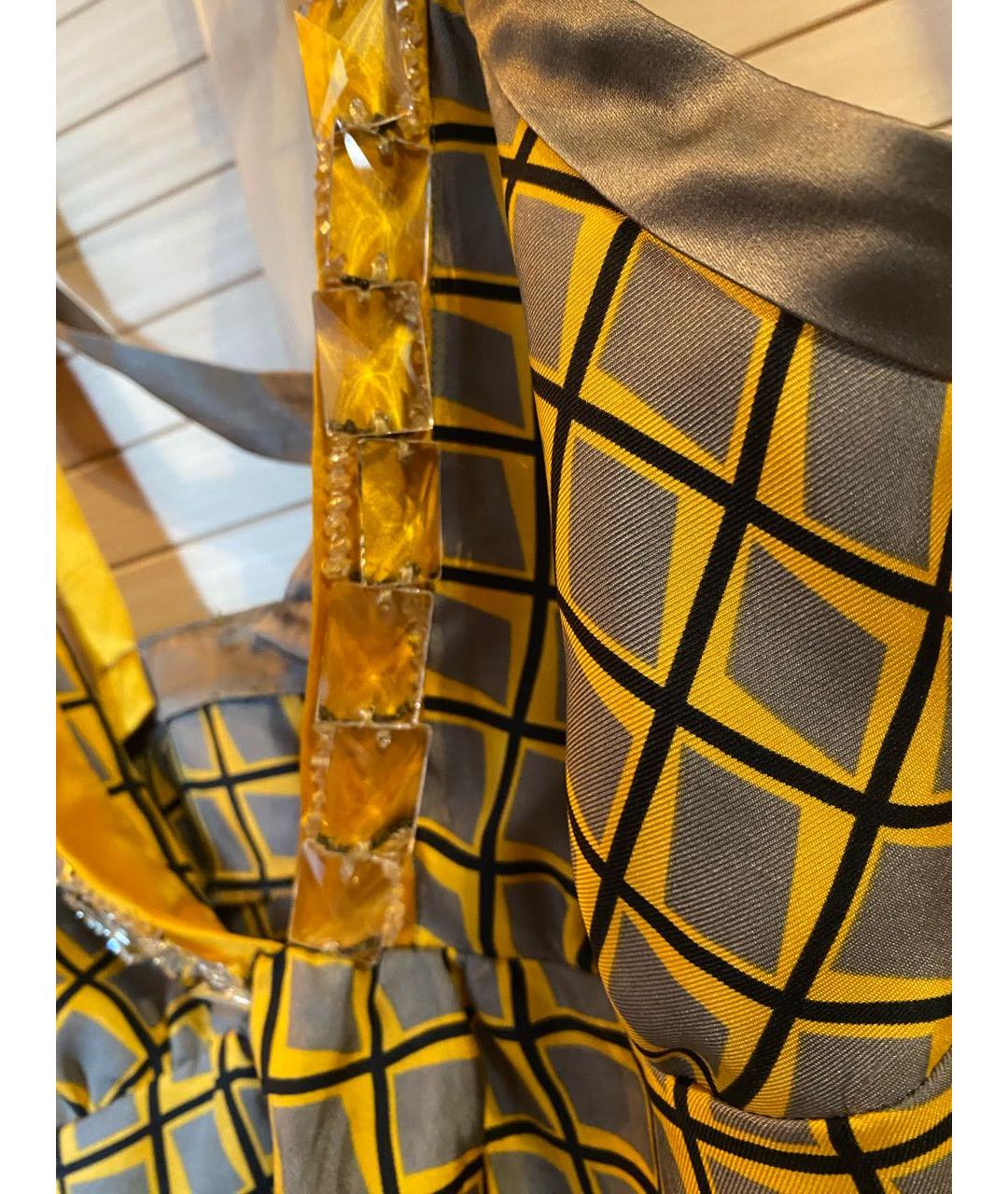 ETRO Горчичная шелковая майка, фото 6