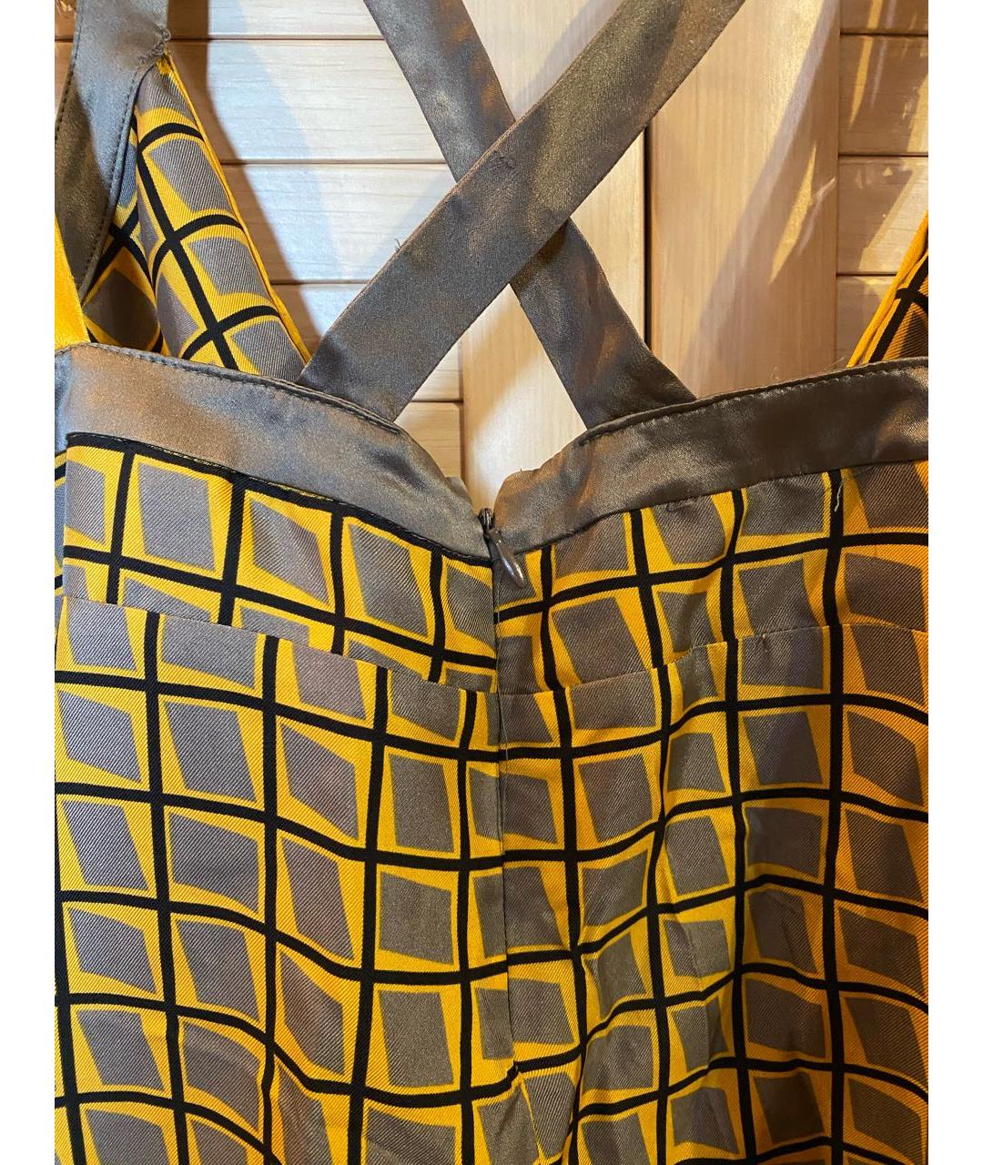 ETRO Горчичная шелковая майка, фото 5