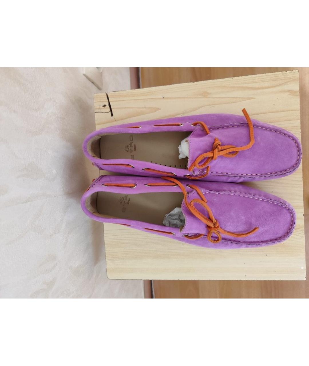 ETRO Розовые замшевые мокасины, фото 2