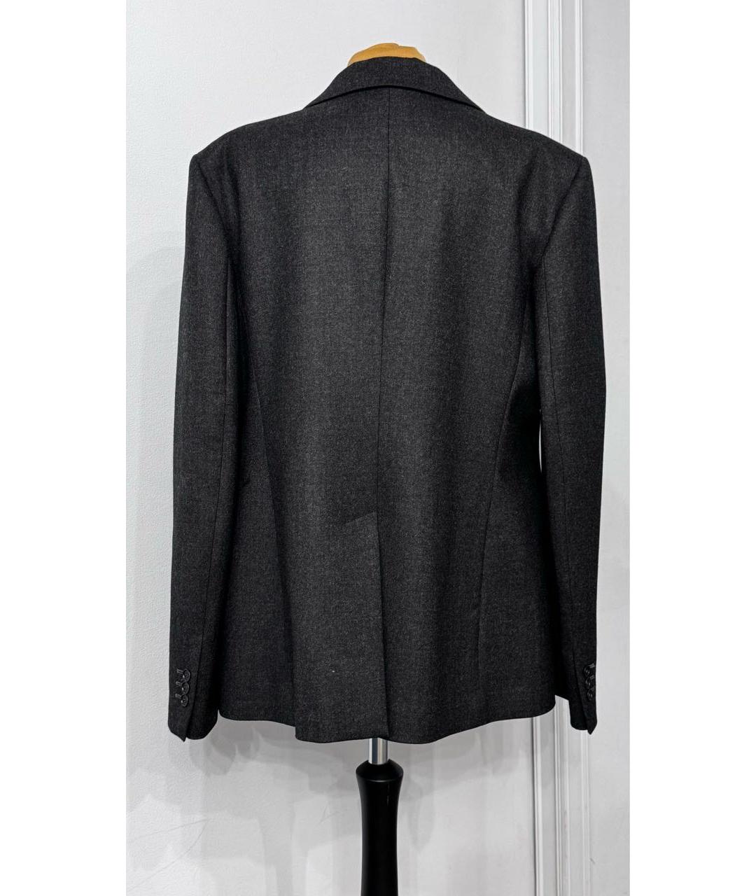 P.A.R.O.S.H. Антрацитовый шерстяной жакет/пиджак, фото 3
