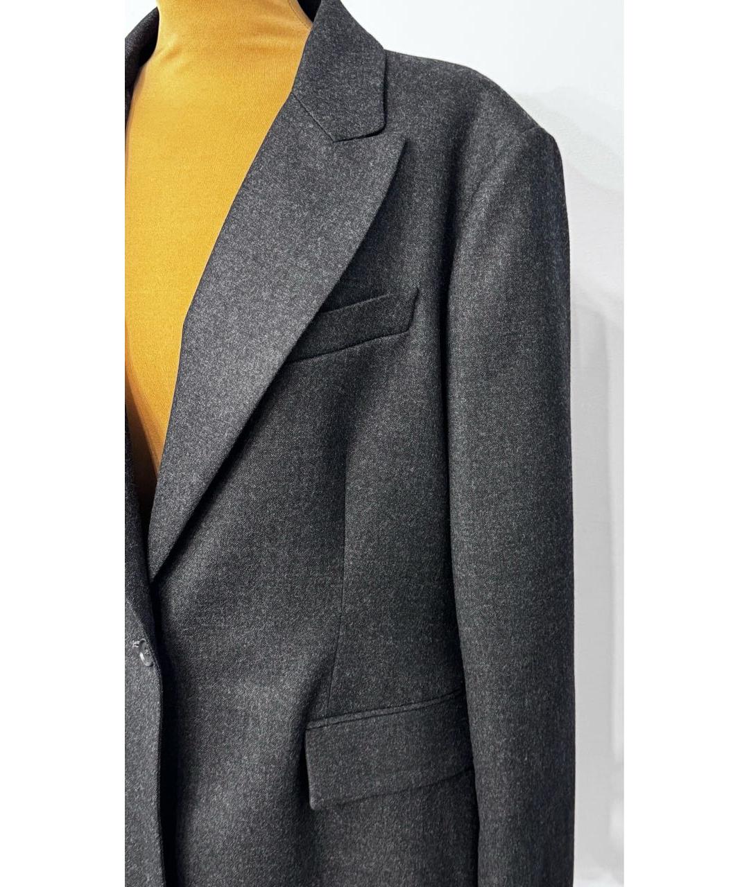 P.A.R.O.S.H. Антрацитовый шерстяной жакет/пиджак, фото 2