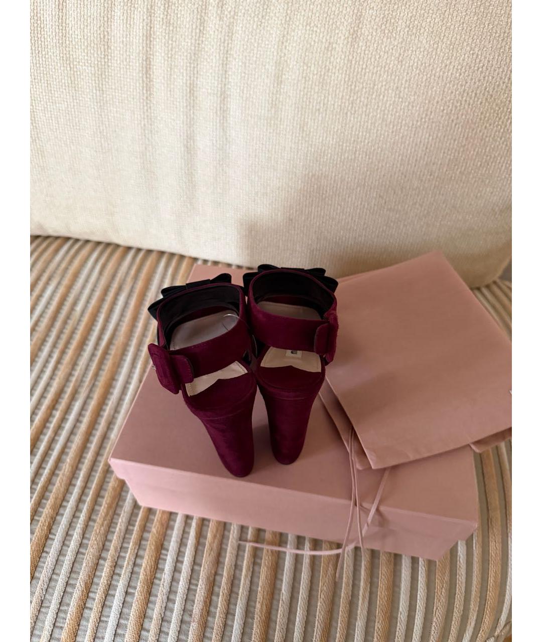 MIU MIU Замшевые босоножки, фото 8