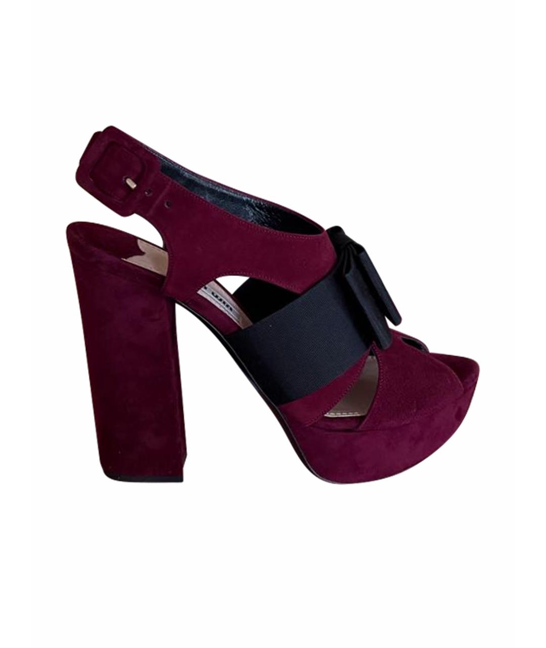 MIU MIU Замшевые босоножки, фото 9