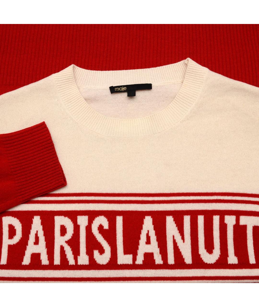 MAJE Красный шерстяной джемпер / свитер, фото 3