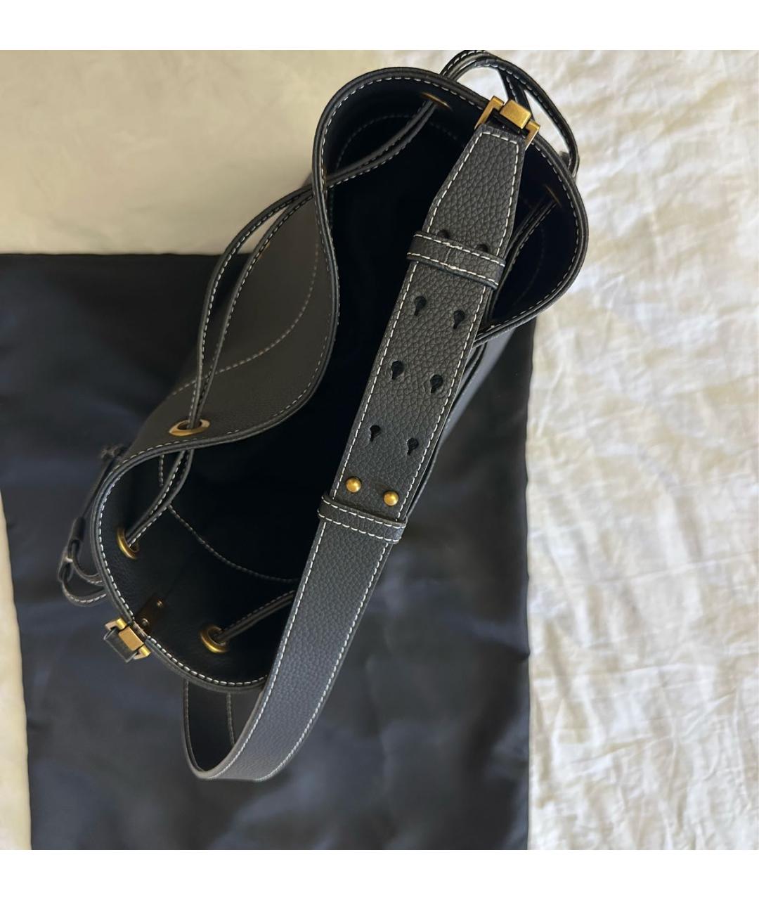 PINKO Черная кожаная сумка тоут, фото 4