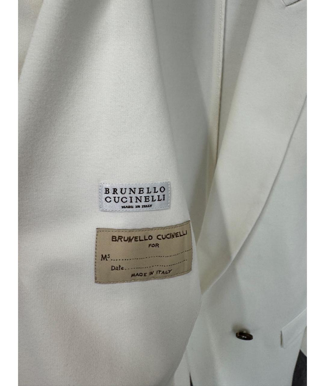 BRUNELLO CUCINELLI Белый хлопковый жакет/пиджак, фото 3