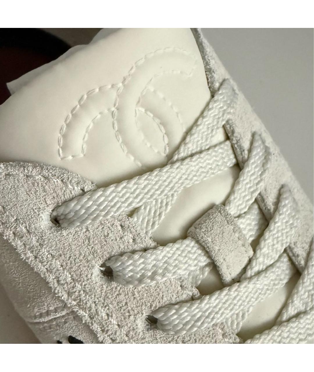 CHANEL Белые замшевые кеды, фото 7