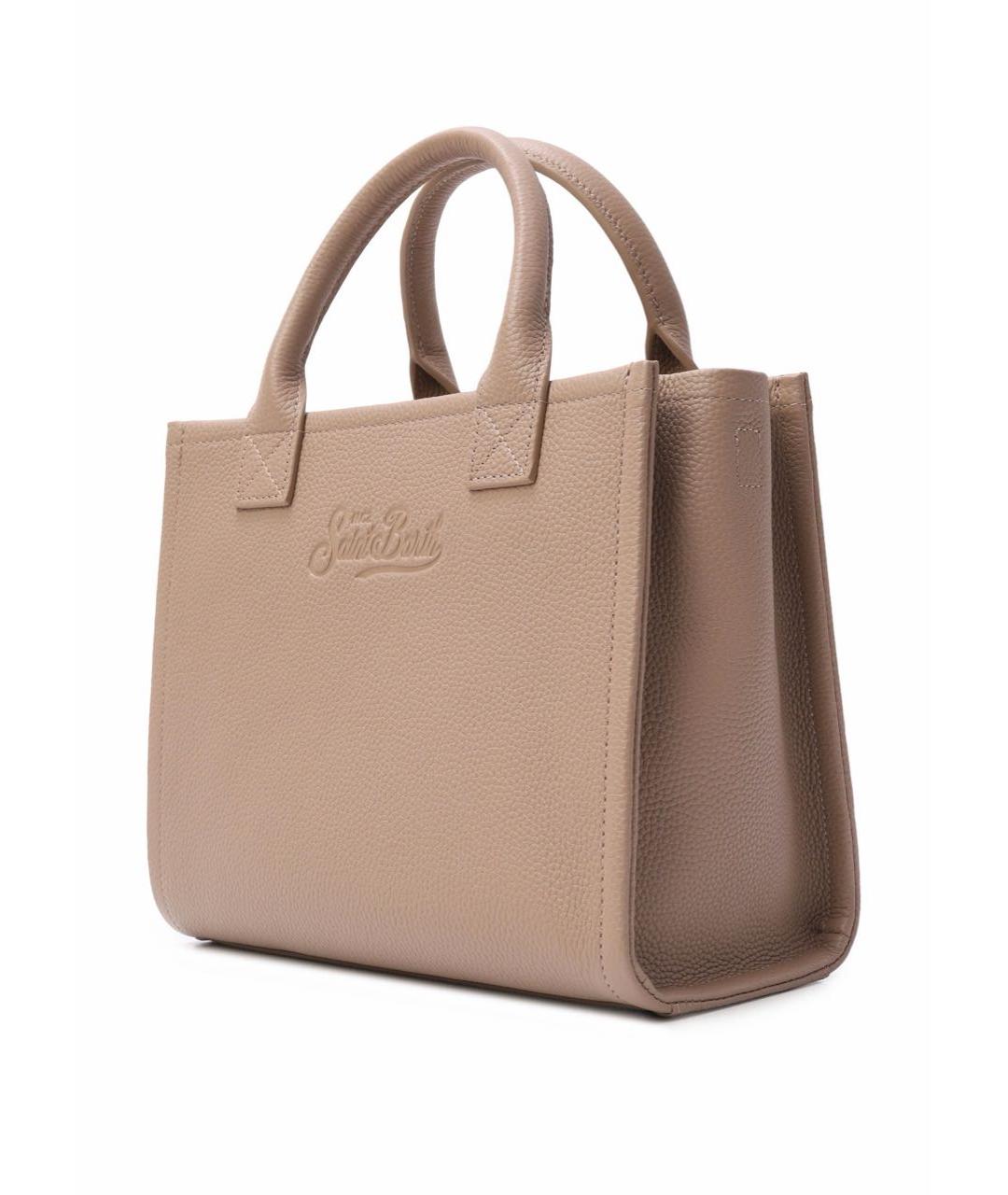 MC2 SAINT BARTH Коричневая кожаная сумка тоут, фото 6