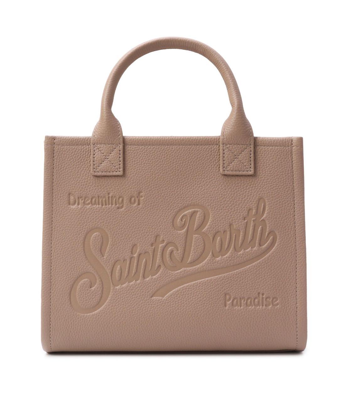 MC2 SAINT BARTH Коричневая кожаная сумка тоут, фото 1