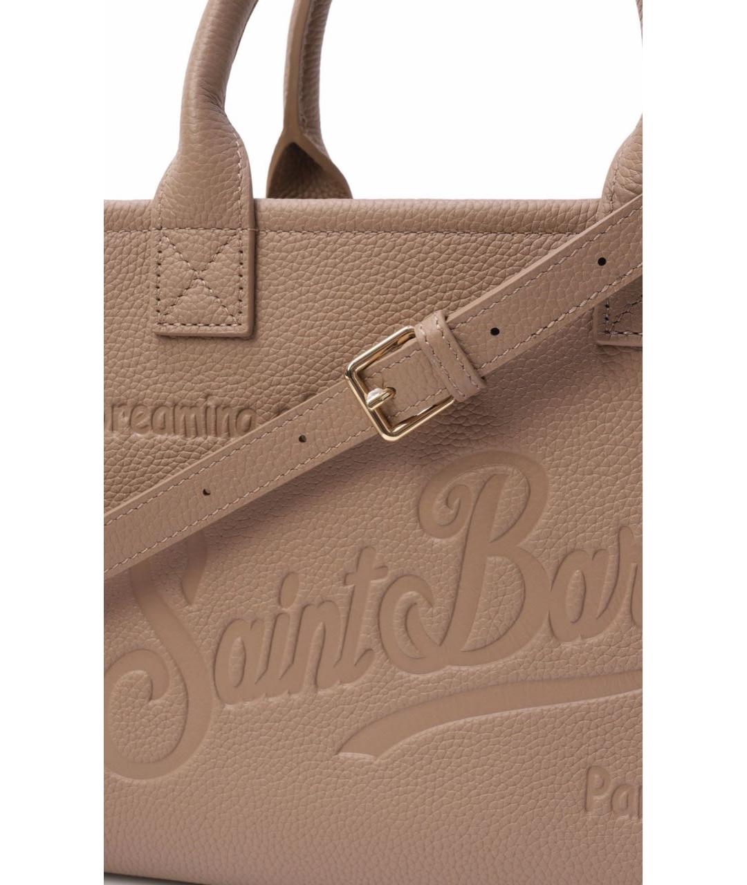 MC2 SAINT BARTH Коричневая кожаная сумка тоут, фото 4