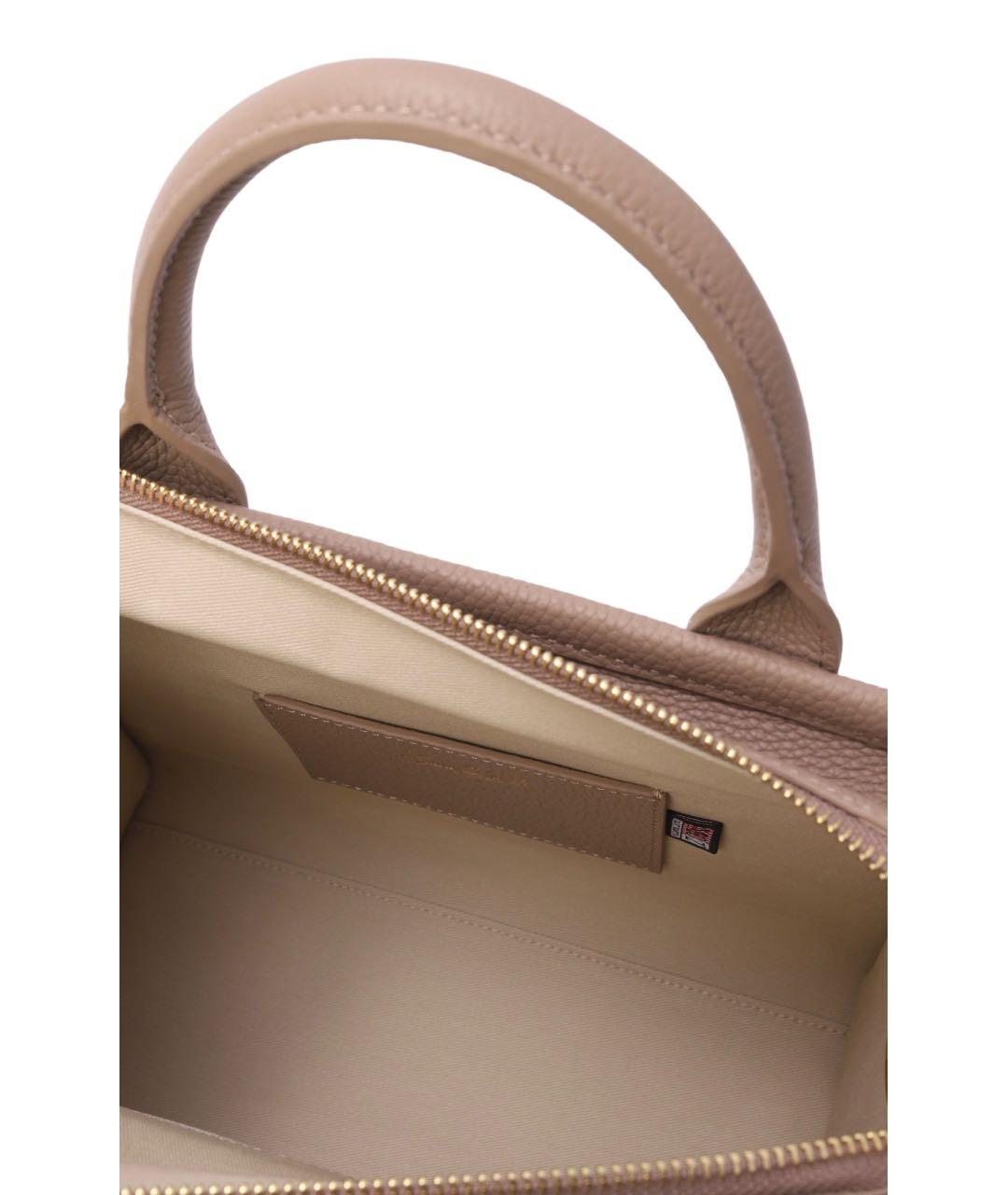 MC2 SAINT BARTH Коричневая кожаная сумка тоут, фото 5