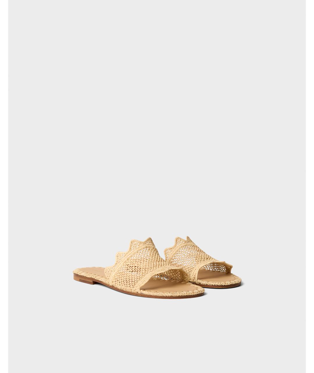 Odissì Бежевые шлепанцы, фото 2