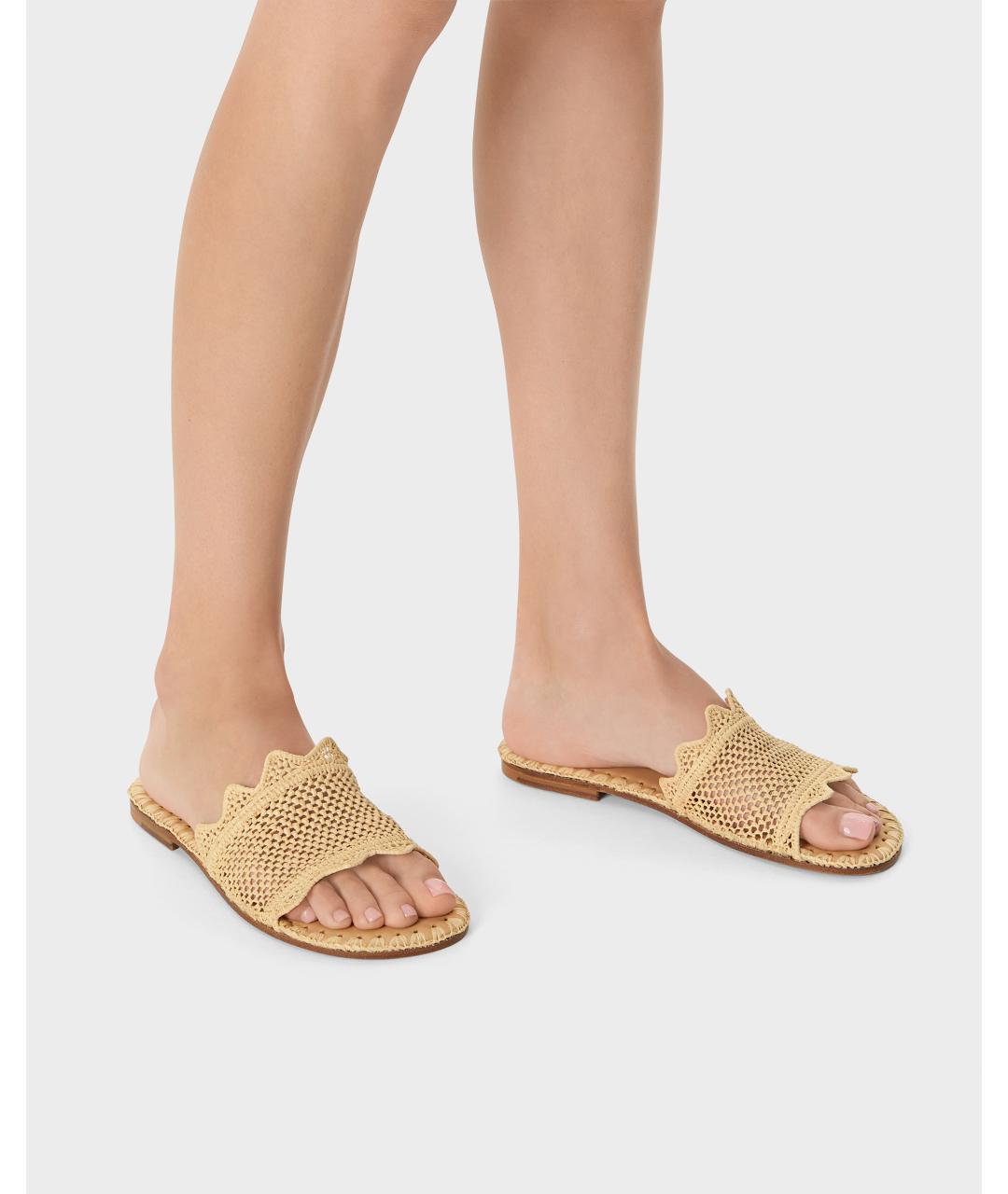 Odissì Бежевые шлепанцы, фото 4