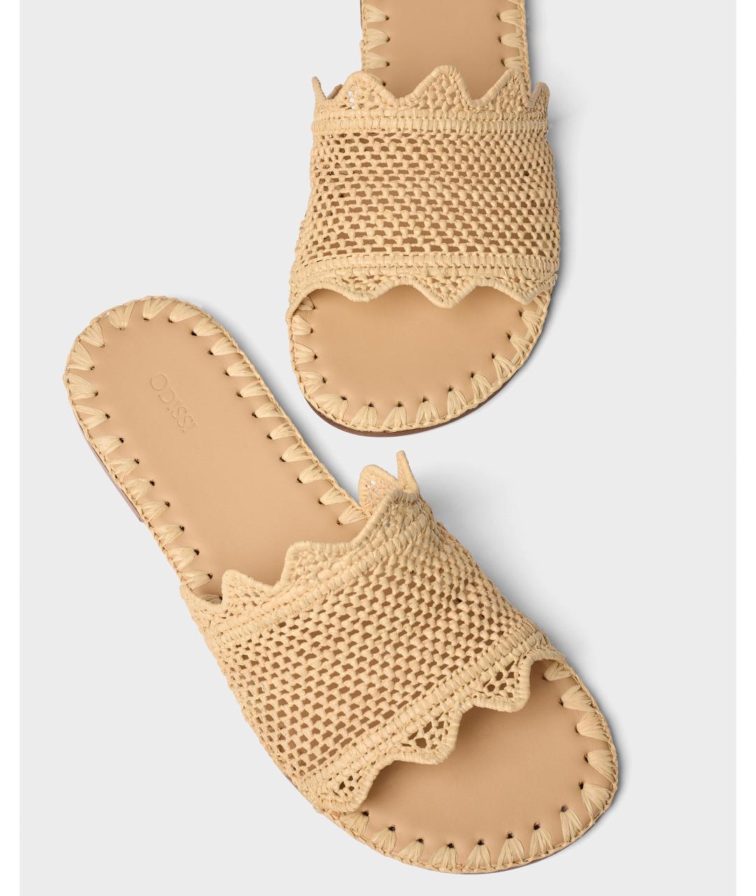 Odissì Бежевые шлепанцы, фото 3