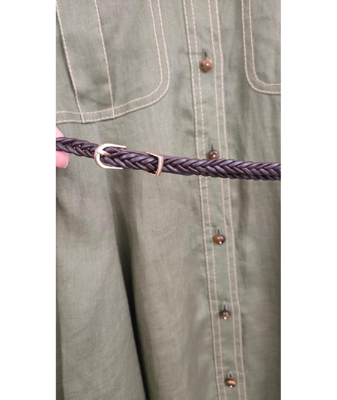 ZIMMERMANN Хаки льняное повседневное платье, фото 6