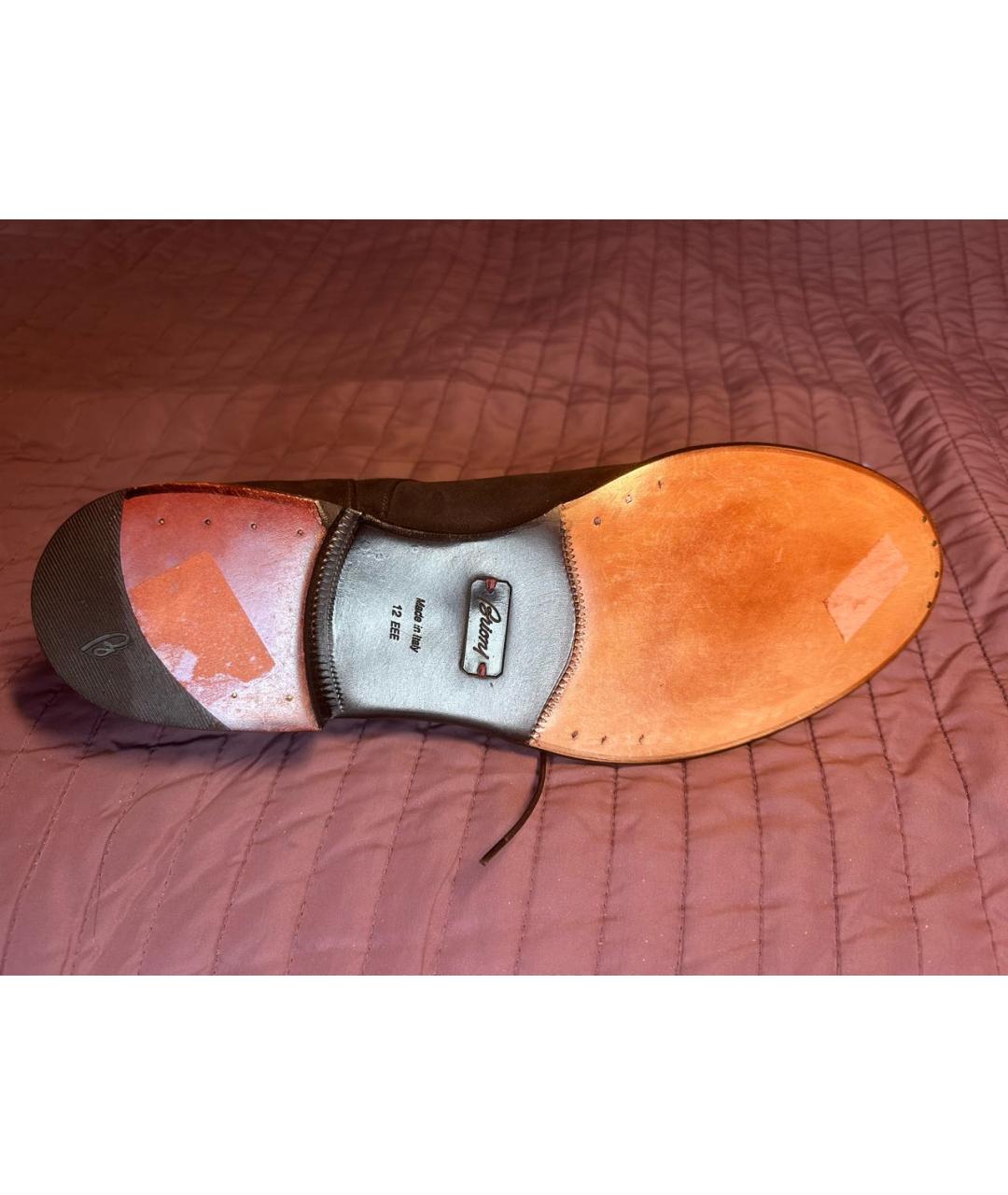 BRIONI Коричневые замшевые туфли, фото 5