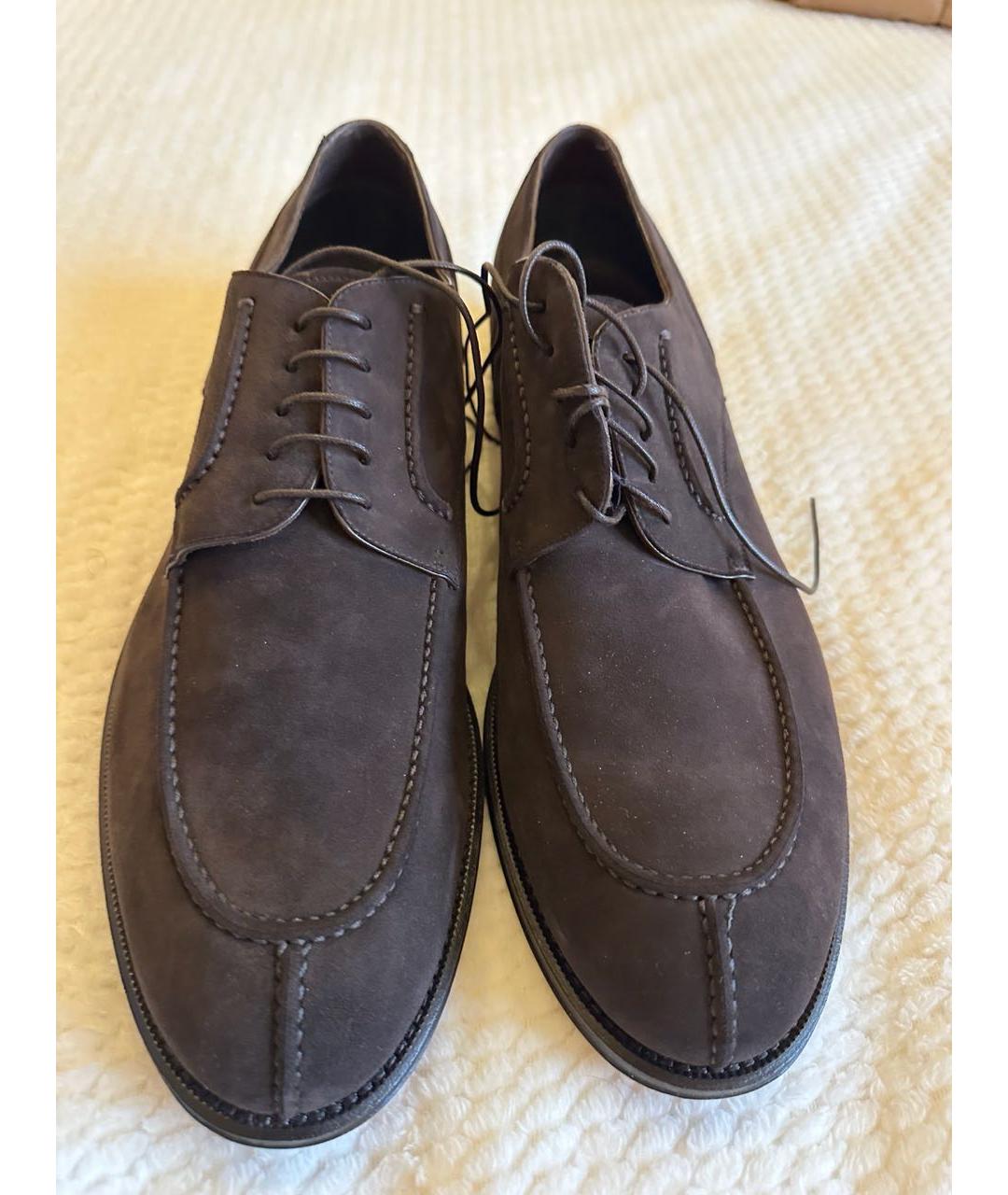 BRIONI Коричневые замшевые туфли, фото 2