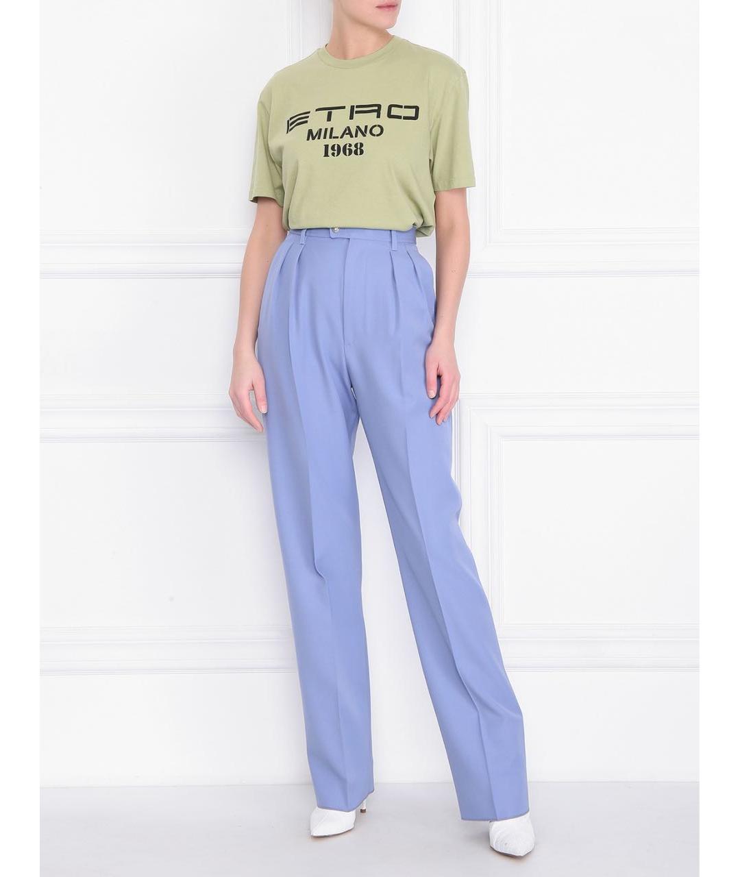 ETRO Салатовая хлопковая футболка, фото 6