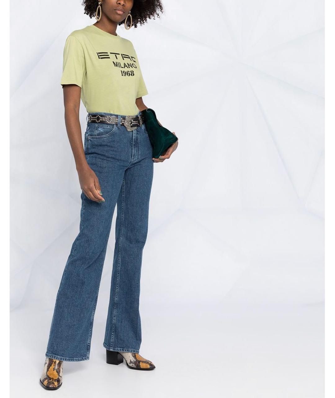 ETRO Салатовая хлопковая футболка, фото 3