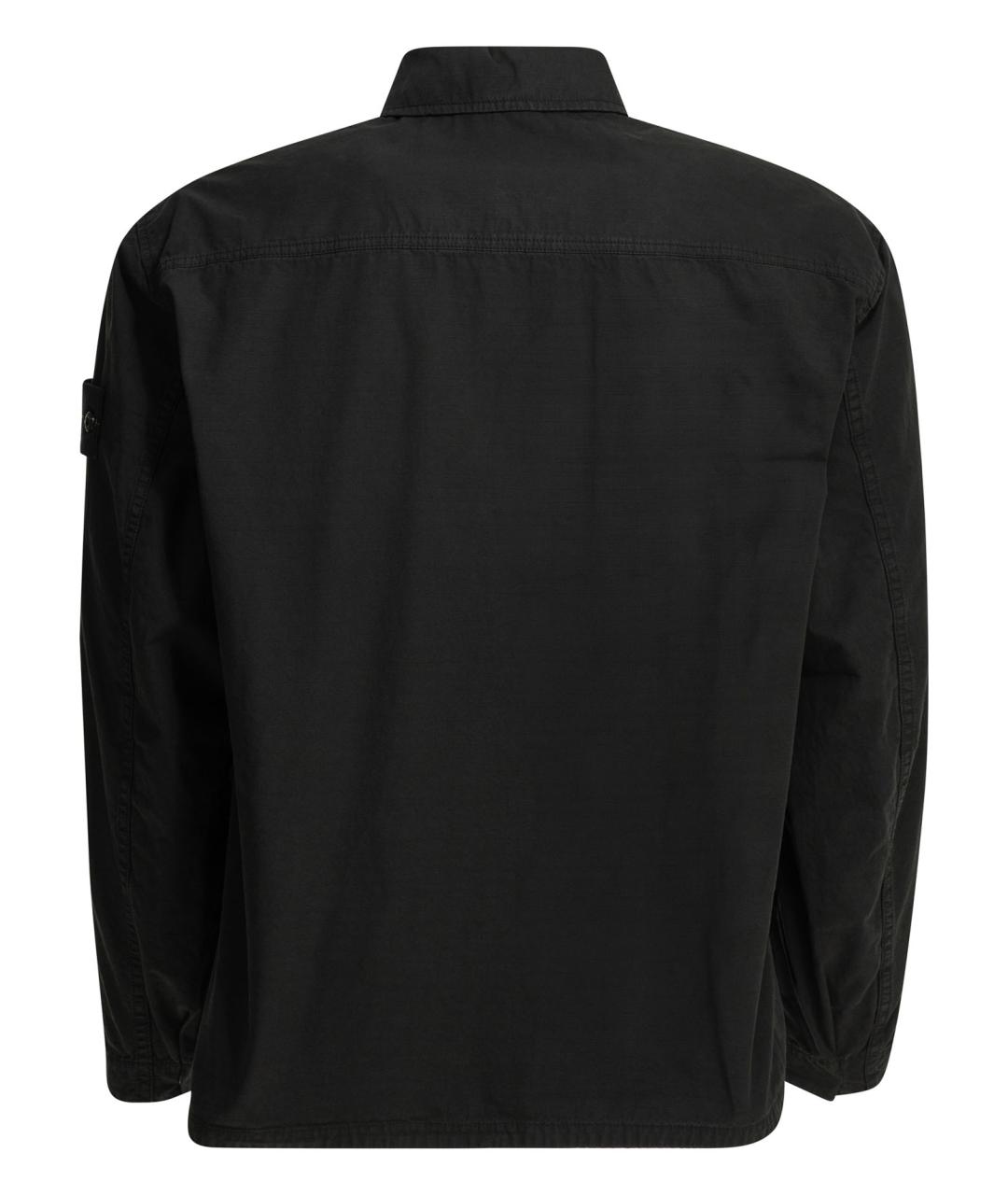 STONE ISLAND Черная хлопковая куртка, фото 2